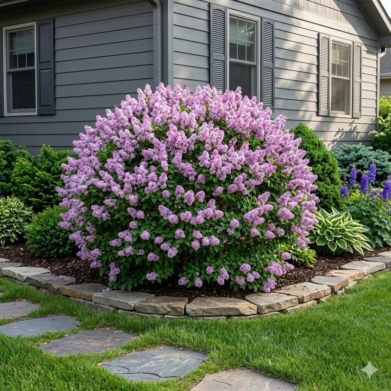 Miss Kim Lilac Bush Live Plant in Quart Pot, Fast Growing Korean Lilac Tree, Fragrant Flowering Shrubs for Garden Landscaping