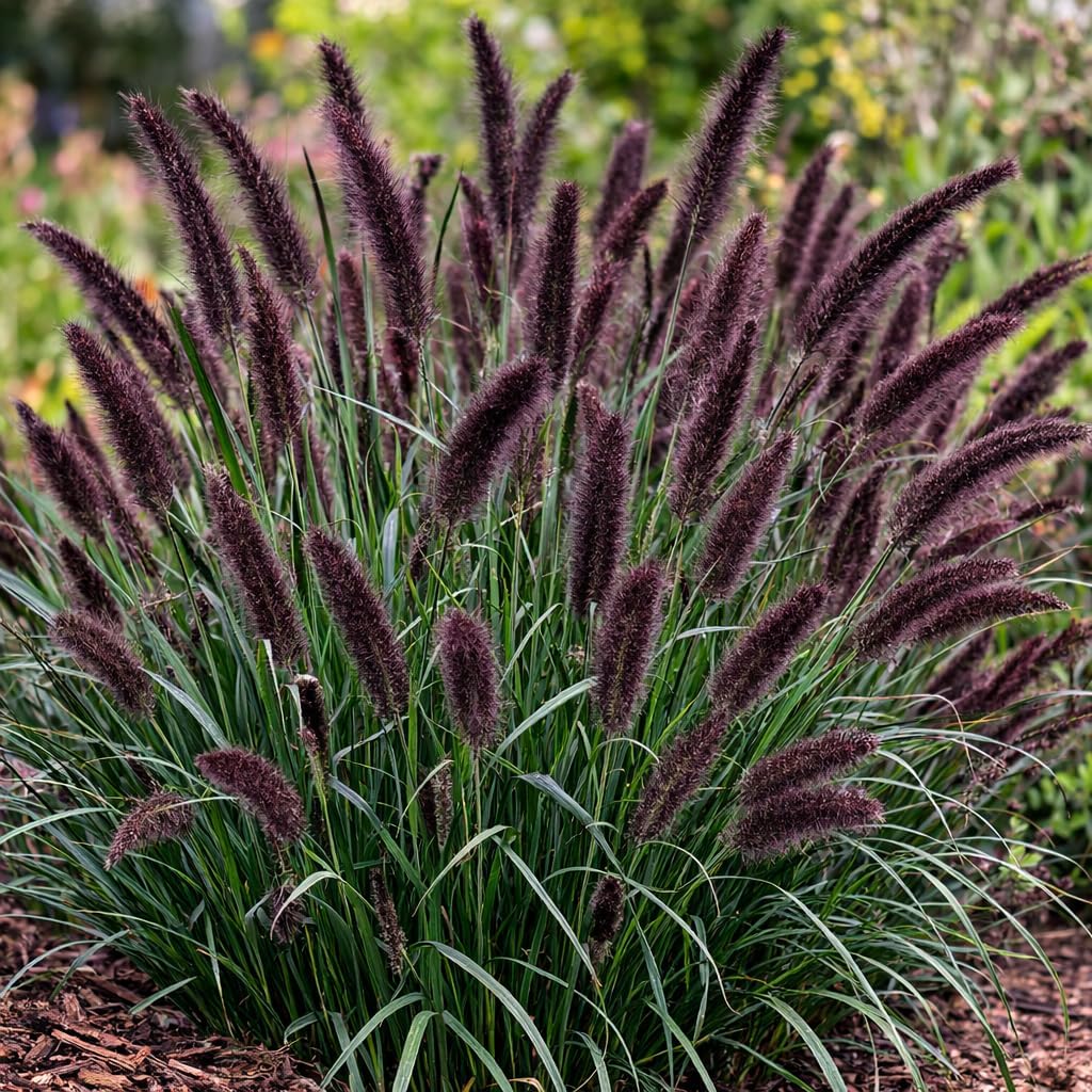 Black Fountain Grass Plants, 4 Inch Tall Fountain Grass, Ready to Grow, Perennial Ornamental Grasses for Gardens and Landscapes