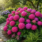 Hydrangea Live Plant, French Hydrangea Macrophylla Plant 4-6 Inch Tall, Well-Rooted, Color Changing Blooms for Shady Yard Borders