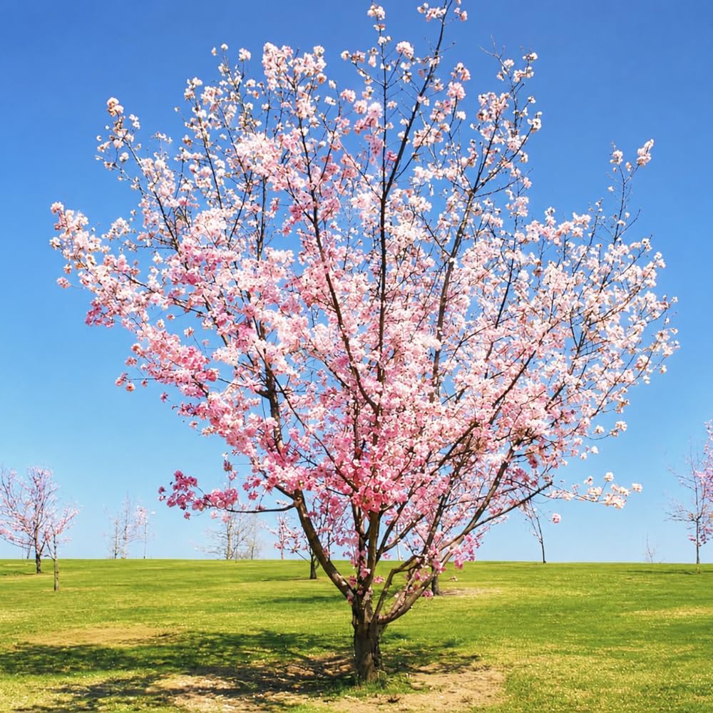 Autumnalis Cherry Tree Live Plant, 6-12 Inch Tall Starter Plant, Japanese Cherry Blossom Tree, Easy Care Flowering Tree for Planting Outdoors