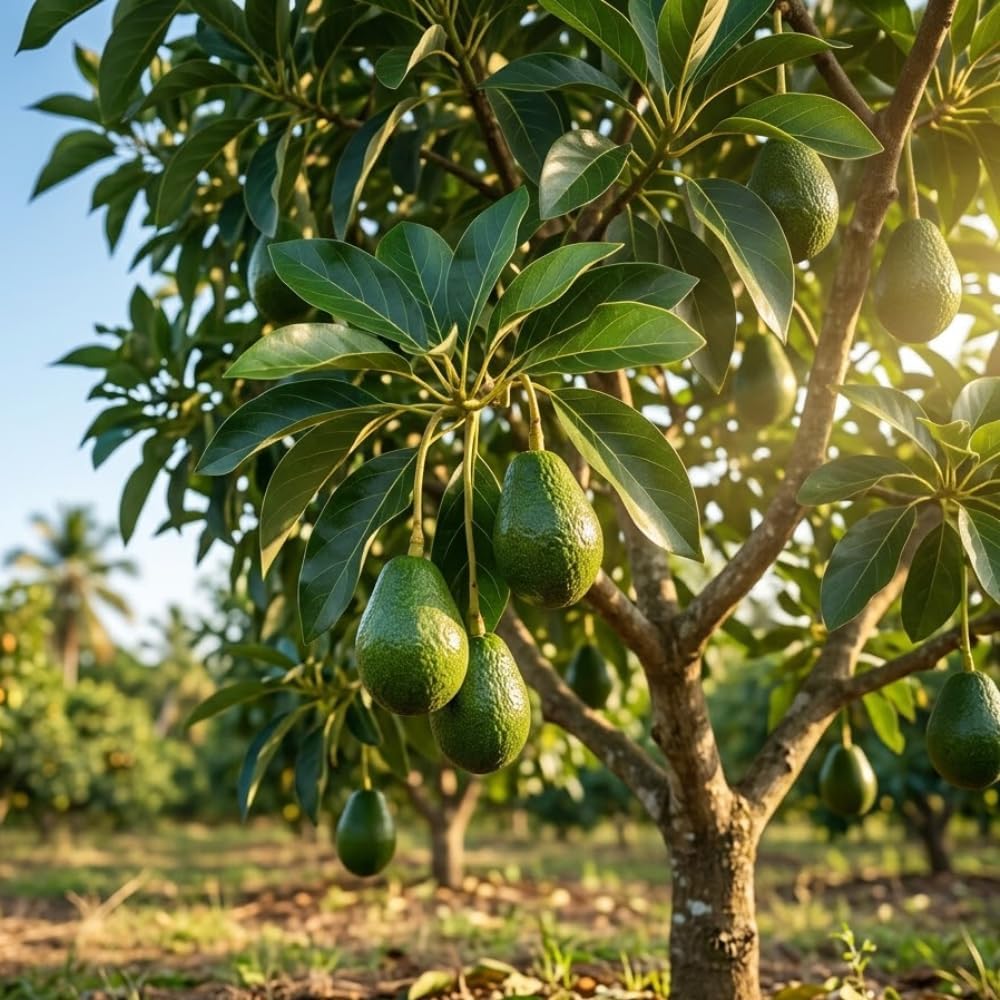(No Ship to CA,HI,AK) Avocado Tree Live Plant, 3 Gallons Pot, Vigorous Evergreen Shade Tree for Backyard Gardens & Orchard Planting, Grow Delicious Creamy Avocados at Home