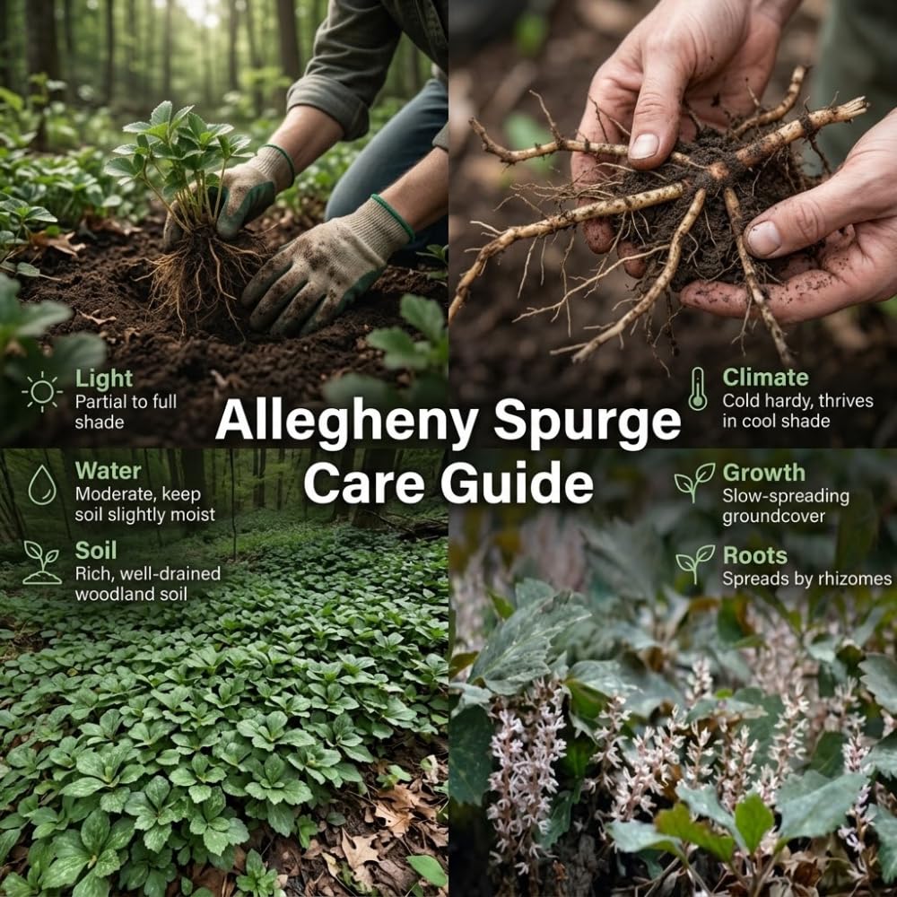 10 Allegheny Spurge Roots System, Pachysandra Procumbens, Vigorous Allegheny Spurge for Shady Backyard Borders