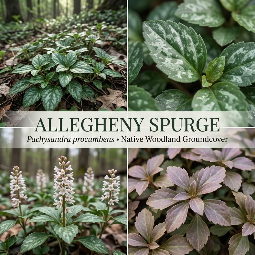 10 Allegheny Spurge Roots System, Pachysandra Procumbens, Vigorous Allegheny Spurge for Shady Backyard Borders