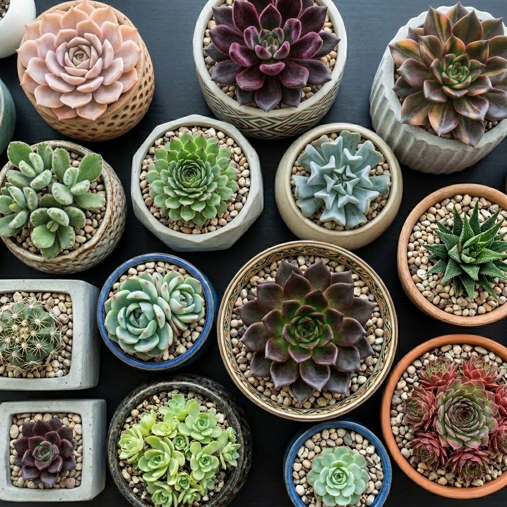 Live Succulent Echeveria Chroma, 2 Inch Pot Rare Succulent Plant Live, Easy Care, Beautiful Vibrant Color for Indoor Décor, Desk & Small Spaces