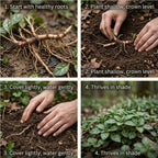 5 Allegheny Spurge Roots, Pachysandra Procumbens, Shady Groundcover for Erosion Control, Cold-Hardy Mountain Spurge
