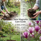 Ann Magnolia Tree Live, 12-18 Inch Tall in 2.5 Inch Pot, Low Maintenance Fragrant Multi-Petal Flowering Shrub for Small Yards and Focal Points