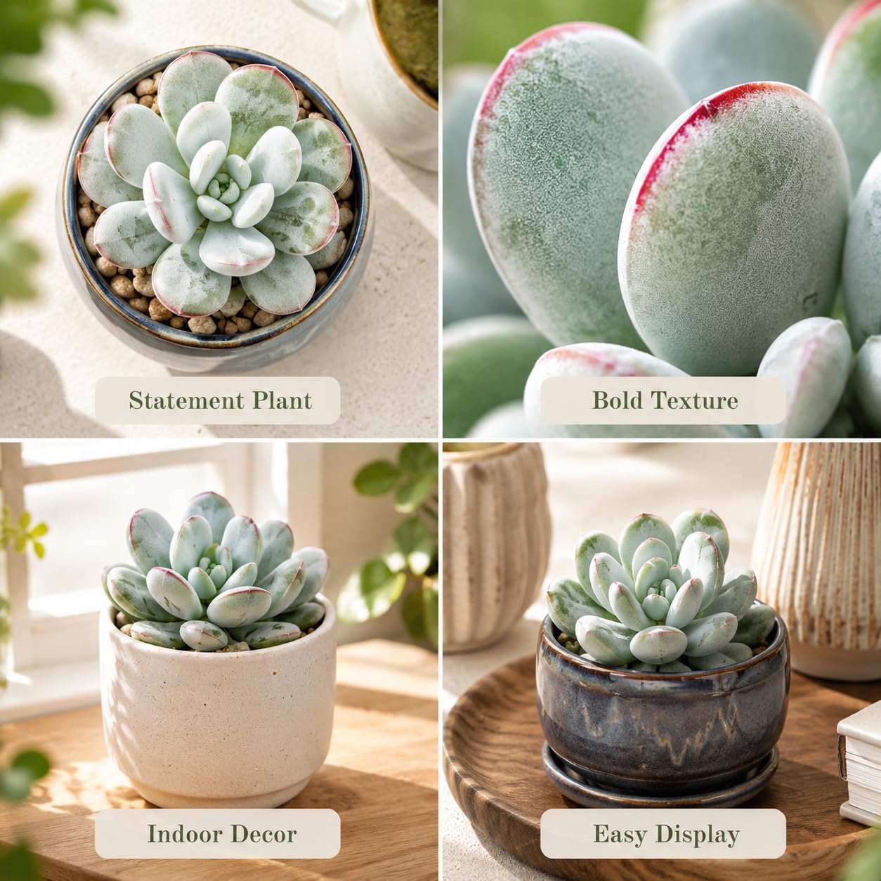 Live Succulent Cotyledon Orbiculata, 2 Inch Pot Rare Succulent Plant Live, Easy Care, Beautiful Vibrant Color for Indoor Décor, Desk & Small Spaces