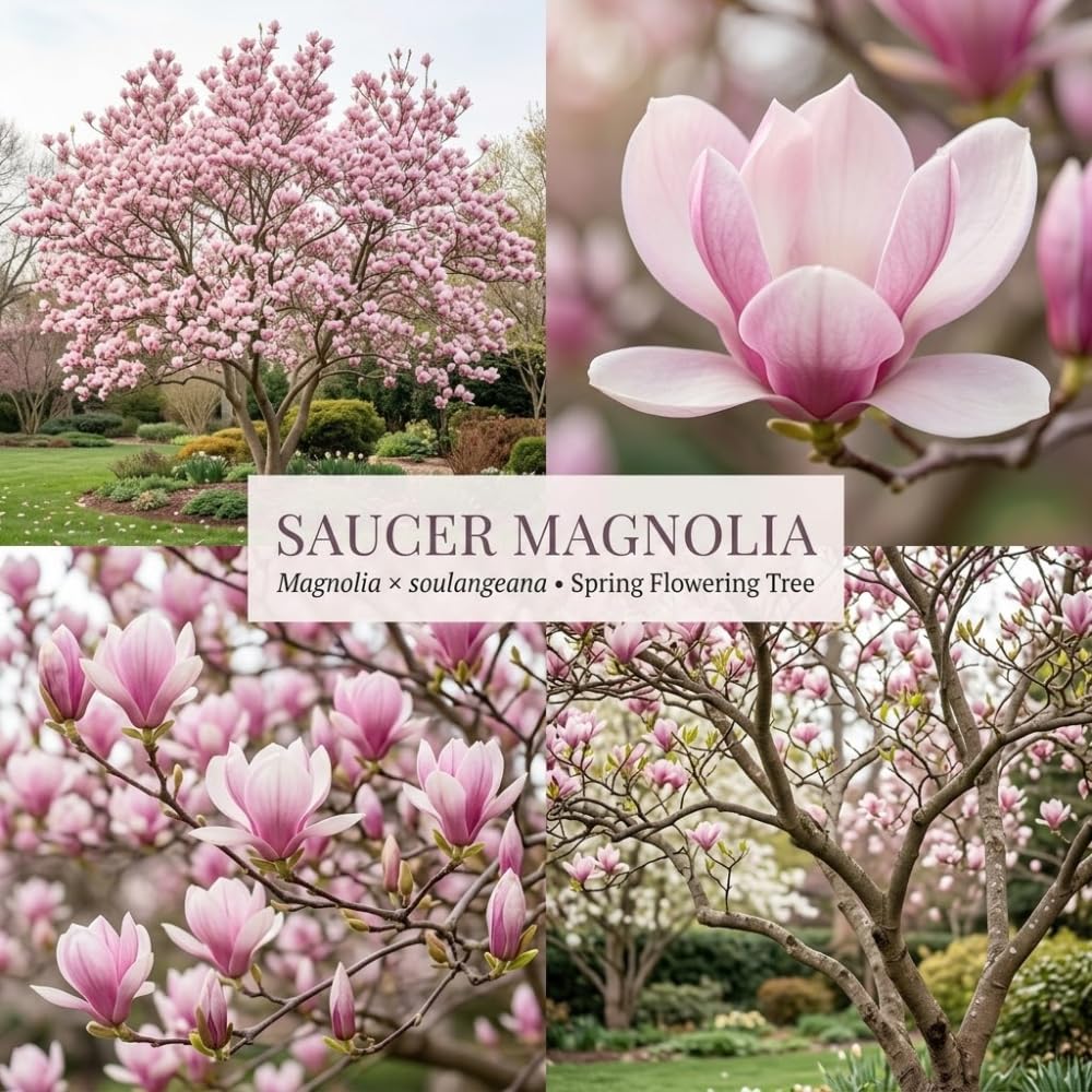 Ann Magnolia Tree Live, 12-18 Inch Tall in 2.5 Inch Pot, Low Maintenance Fragrant Multi-Petal Flowering Shrub for Small Yards and Focal Points