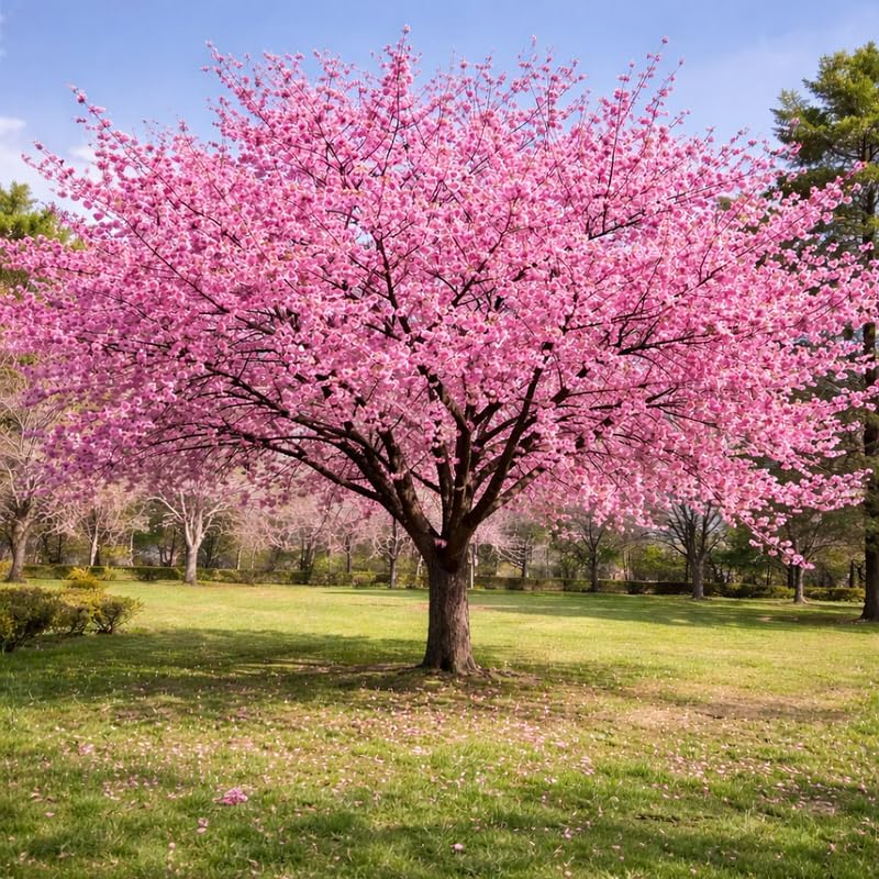 Okame Cherry Tree Live Plant, 6-12 Inch Tall Starter Plant, Japanese Cherry Blossom Tree, Easy Care Flowering Tree for Planting Outdoors