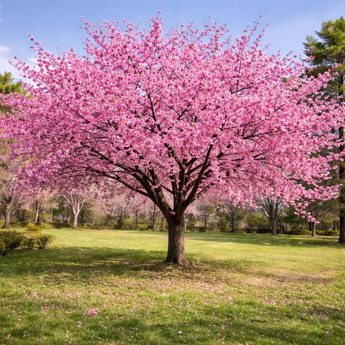 Okame Cherry Tree Live Plant, 6-12 Inch Tall Starter Plant, Japanese Cherry Blossom Tree, Easy Care Flowering Tree for Planting Outdoors