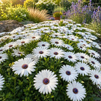 2 White African Daisy Plant in 3" Pot, Vibrant Blooming Plant, Hardy Potted Flower for Home Office and Balcony