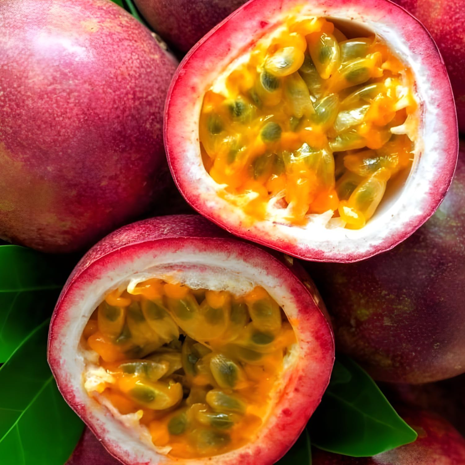 Passion Fruit Plant Live - Red Passiflora Edulis | 4 Inch Tall, Tropical Climbing Vine with Red Blooms for Trellises, Fences & Outdoor Gardens