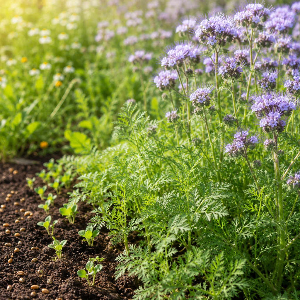 100 Pcs Lacy Phacelia Seeds for Planting, Non GMO, Easy Care, Purple Flower Seeds, Flowering Annual, for Outdoor Spaces