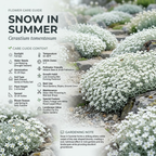 1000 Pcs Snow in Summer Seeds for Planting Outdoors, Grow Robust, Easy to Care Creeping White Flowers for Yard Borders