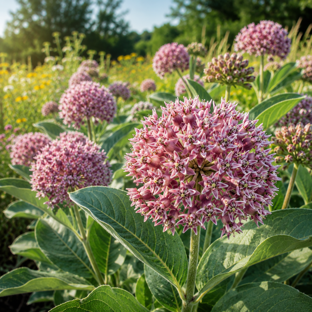 100 Pcs Showy Milkweed Seeds, Vigorous Heirloom Asclepias Speciosa for Planting, Fast-Growing Native Plants for Bright Sunlit Gardens