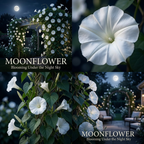30 Pcs Moon Flower Seeds for Planting Outdoors, Sturdy Climbing Vine Heirloom, Vigorous Flowers Yielding Striking Fragrant Blooms for Balconies
