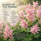 50 Pcs Queen of the Prairie Seeds, High Germination Perennial Flowers for Planting, Low Maintenance Striking Pink Blooms for Sunlit Gardens