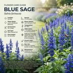 200 Pcs Blue Sage Seeds, Heirloom Fragrant Flowers for Planting, Fast-Growing Upright Plants for Bright Sunlit Gardens