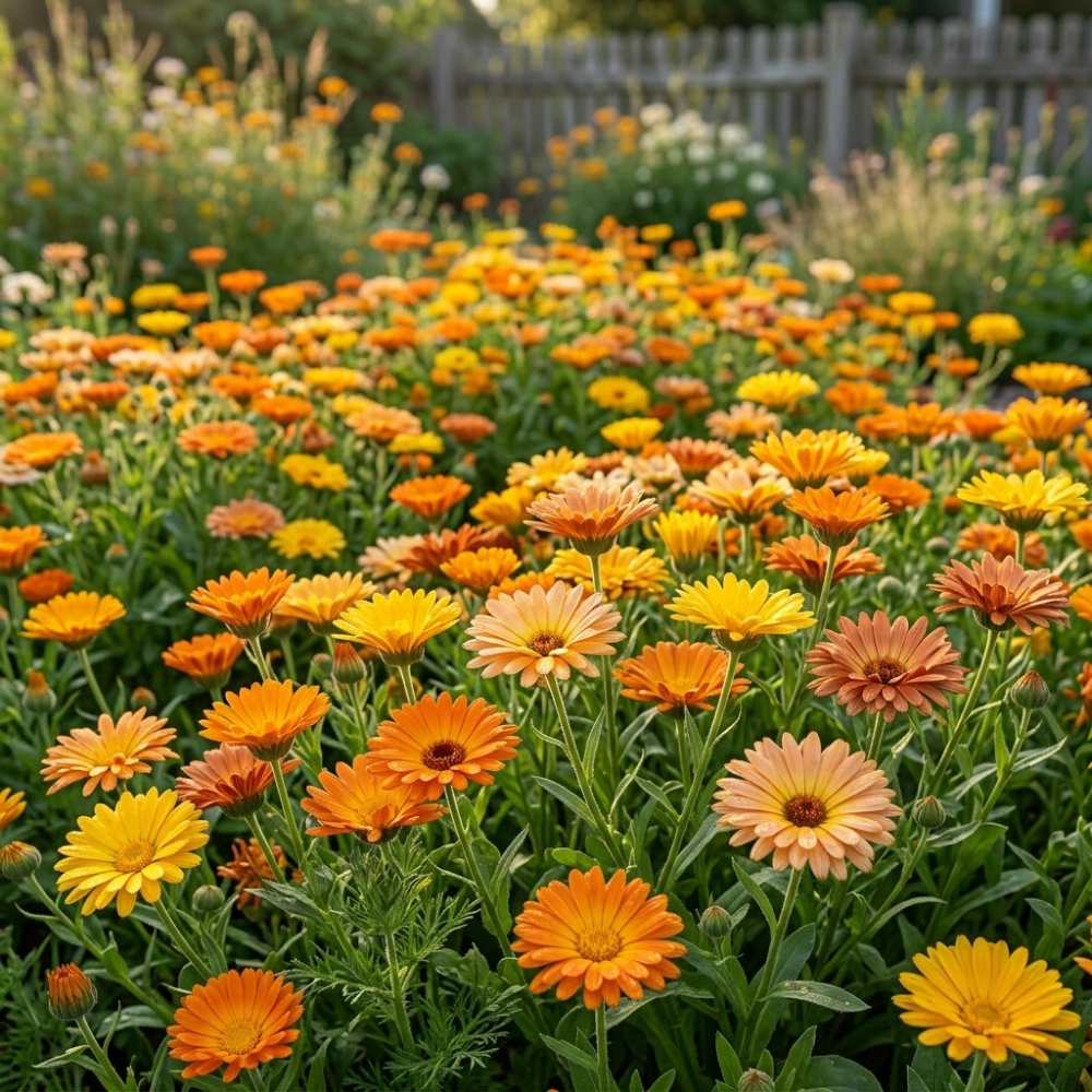 2 Packs Calendula Seeds (100 Seeds), High Germination Pacific Beauty Mix for Planting, Robust Low Maintenance Cut Flowers for Sunlit Yard Borders
