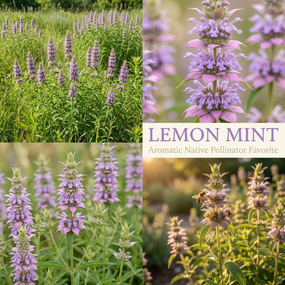 500 Pcs Lemon Mint Seeds, Heirloom Monarda Citriodora for Planting, Fast-Growing Aromatic Herbs for Bright Sunlit Gardens