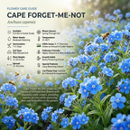 400 Pcs Cape Forget Me Not Seeds for Planting Outdoors, Grow Robust, Easy to Care Vibrant Blue Flowers for Pollinator Gardens