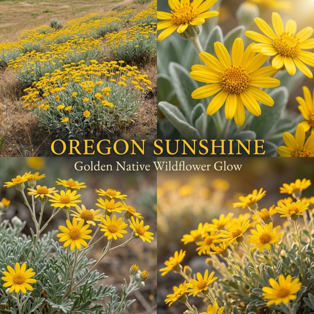 200 Pcs Oregon Sunshine Flower Seeds, Vigorous Heirloom Yellow Daisies for Planting, Robust Drought-Tolerant Plants for Bright Sunlit Yards & Patios