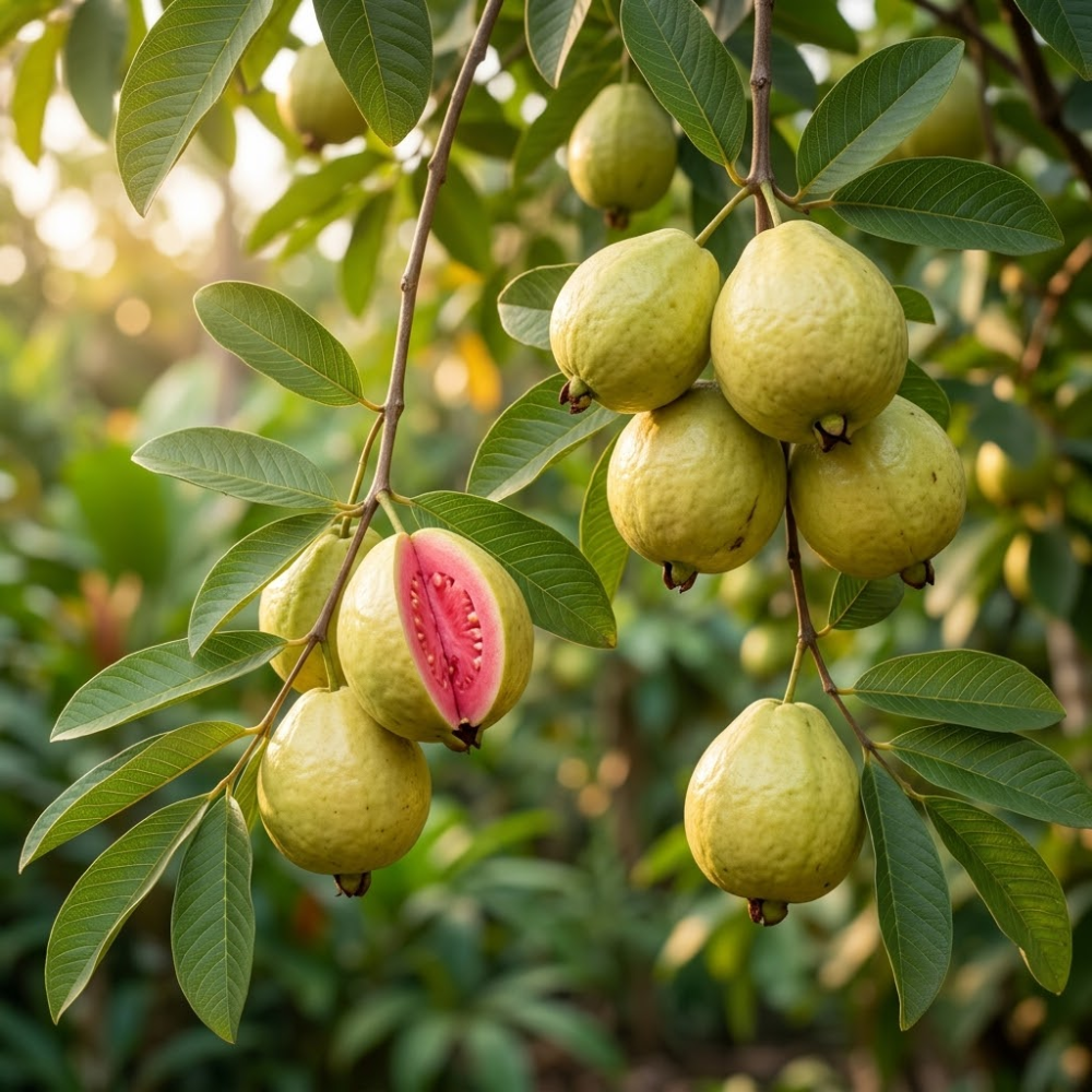 No Ship to CA, HI, AK, | Ruby Guava Tree for Planting in 3 Gallon Pot | Fresh Fruit 3 Ft Tall | Ideal Guava Tree Live Plant for Home Gardens & Patio Containers
