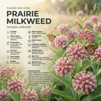 40 Pcs Milkweed Seeds for Planting, Non-GMO Prairie Milkweed for Outdoor Gardens, Sturdy Growth