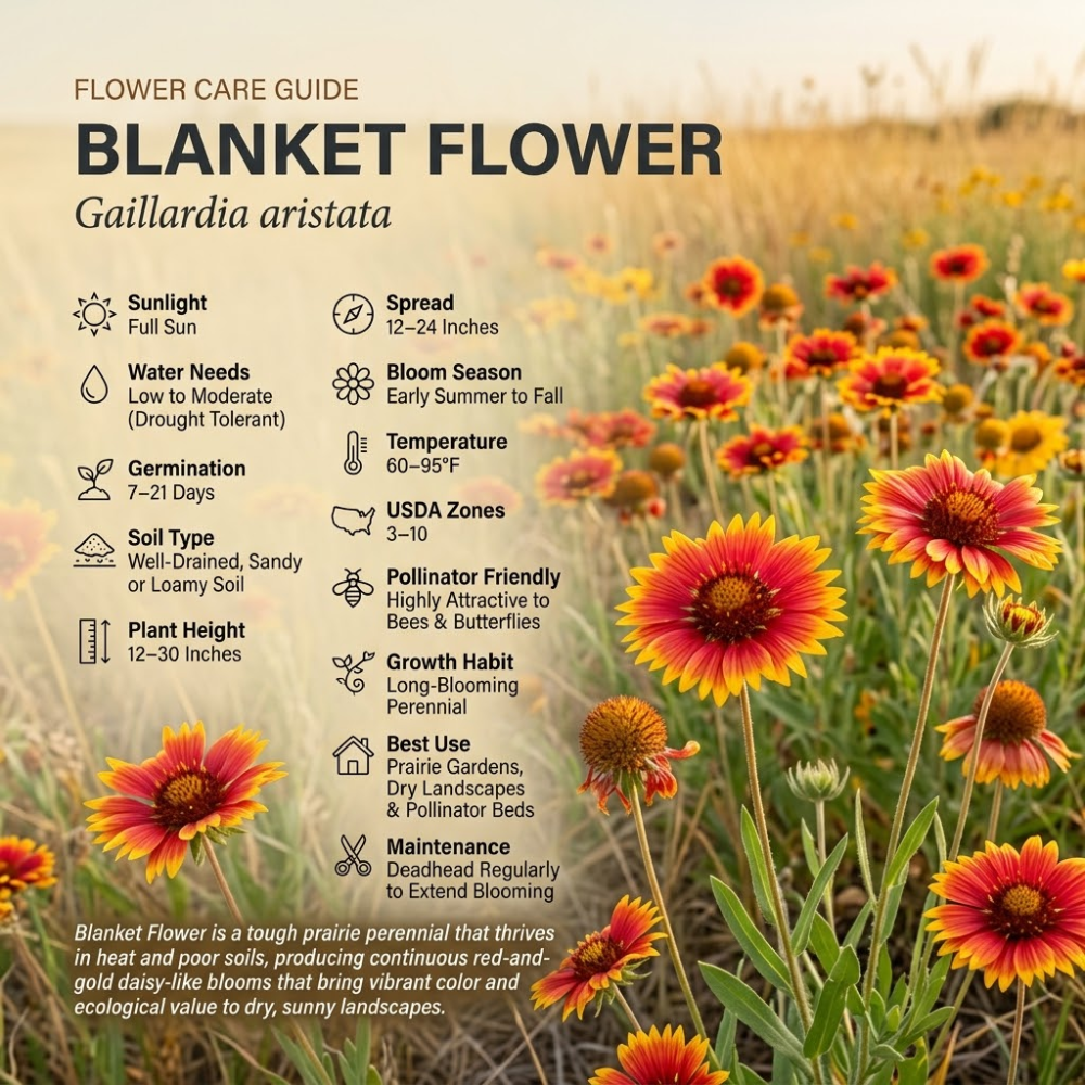400 Pcs Gaillardia Seeds, Heirloom Blanket Flower for Planting, Fast-Growing Perennial Plants for Bright Sunlit Gardens