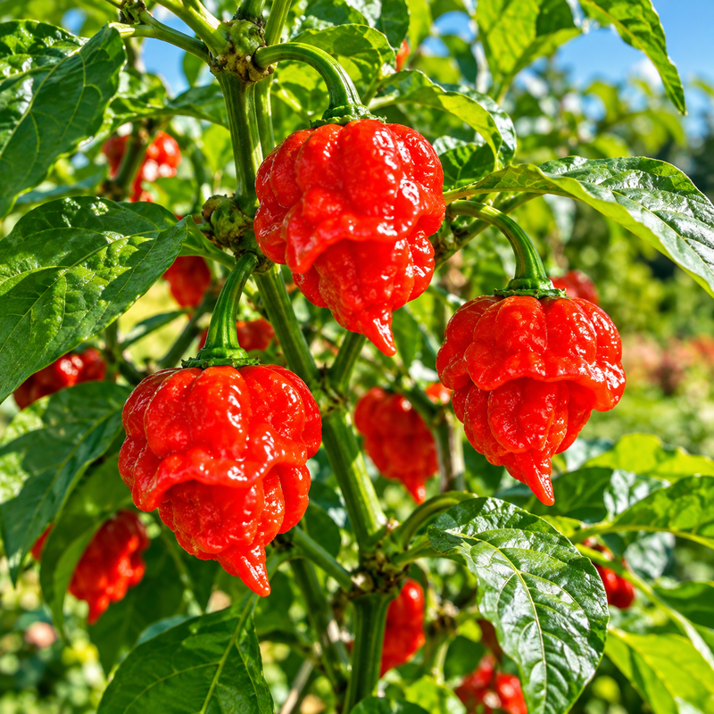 6 Pepper Live Plants, 75+ Days Old, Non GMO Live Pepper Plants, Fast Growing, Low Maintenance Chili Pepper for Backyard Kitchen Garden
