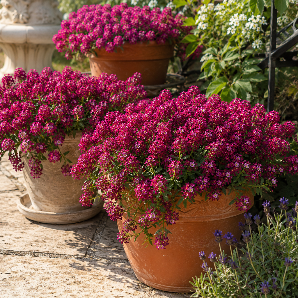 150 Deep Rose Alyssum Seeds, Non-GMO, Easy Care, Drought Tolerant Flower Seed for Backyard Gardens & Landscaping