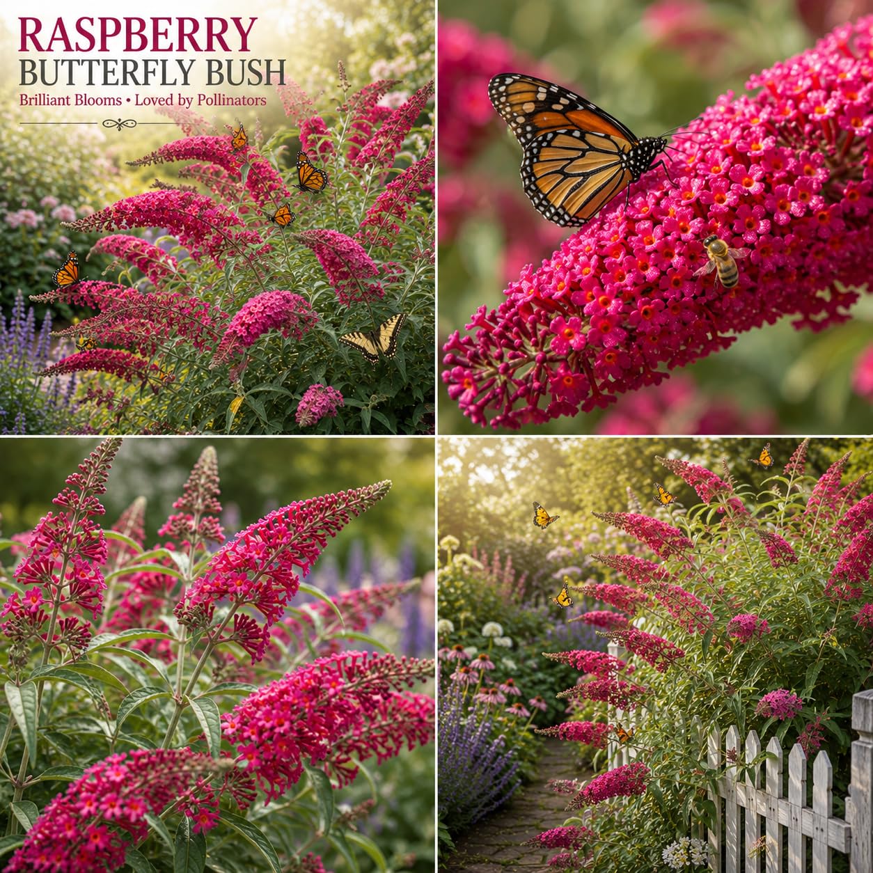 Black Knight Butterfly Bush Live Plant, 4-6 Inch Tall Starter, Deep Purple Flowering Shrub for Backyard and Garden Rows
