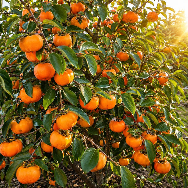 Persimmon Tree Live Plant | 4-Inch Pot | Low Maintenance Deciduous Flowering Tree | Robust Established Plant for Home Garden