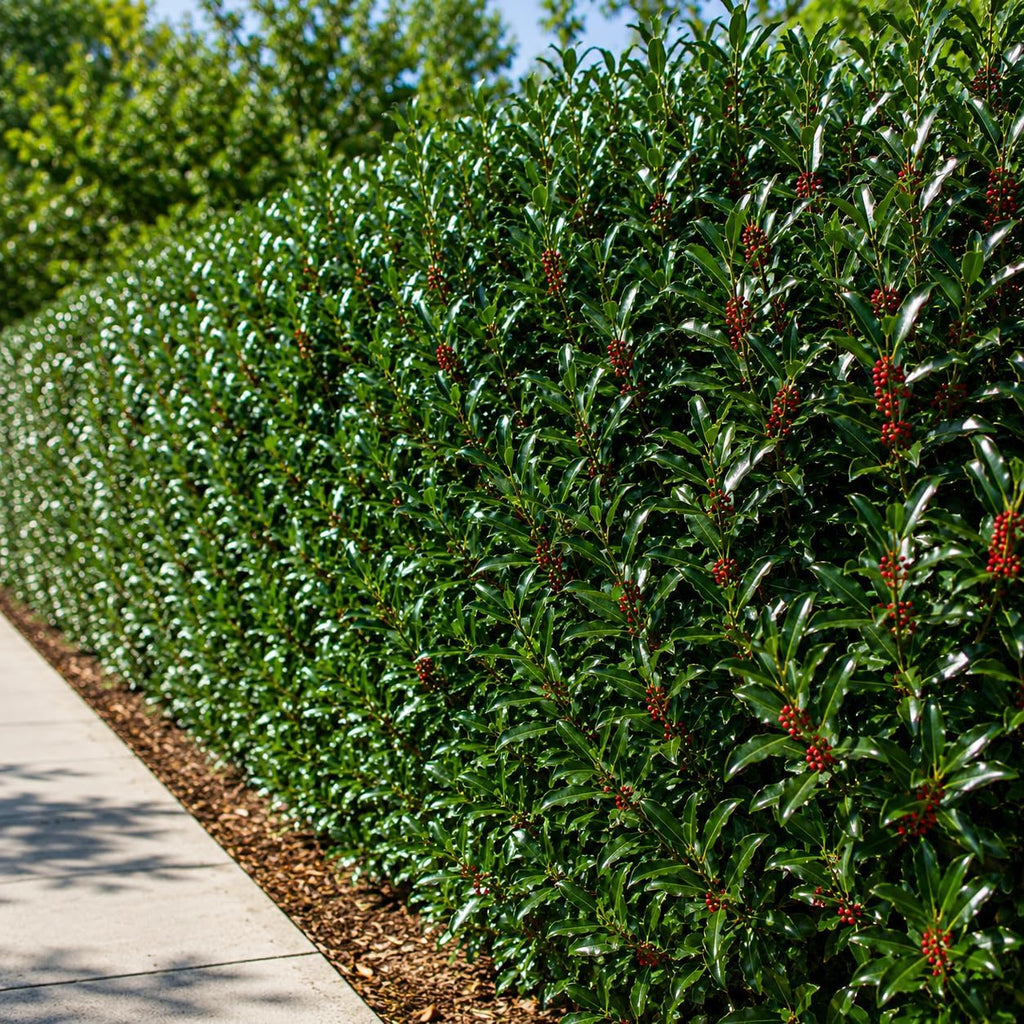 Dwarf Holly Tree Live Plant, Small Size, Low Maintenance Hedge, Compact Evergreen Bush, Perfect for Patio, Containers & Gardens