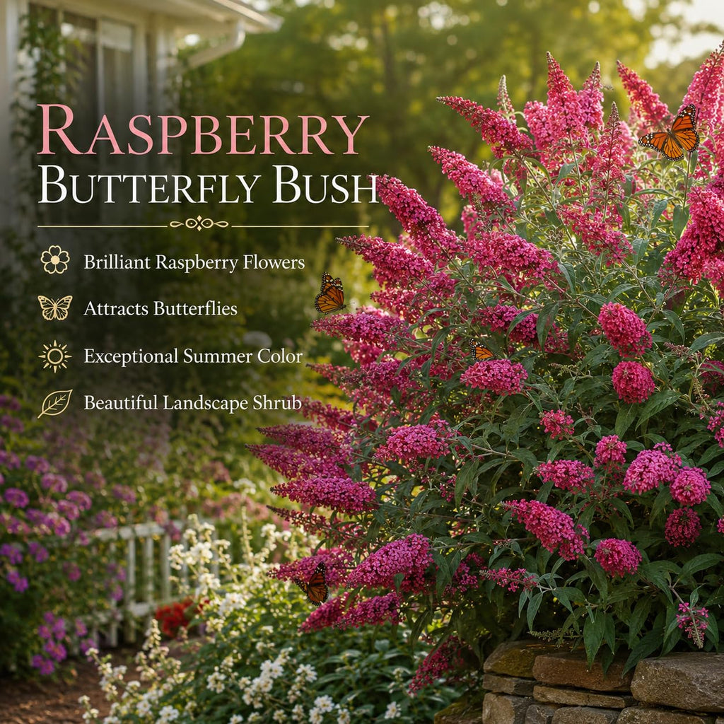 Black Knight Butterfly Bush Live Plant, 4-6 Inch Tall Starter, Deep Purple Flowering Shrub for Backyard and Garden Rows
