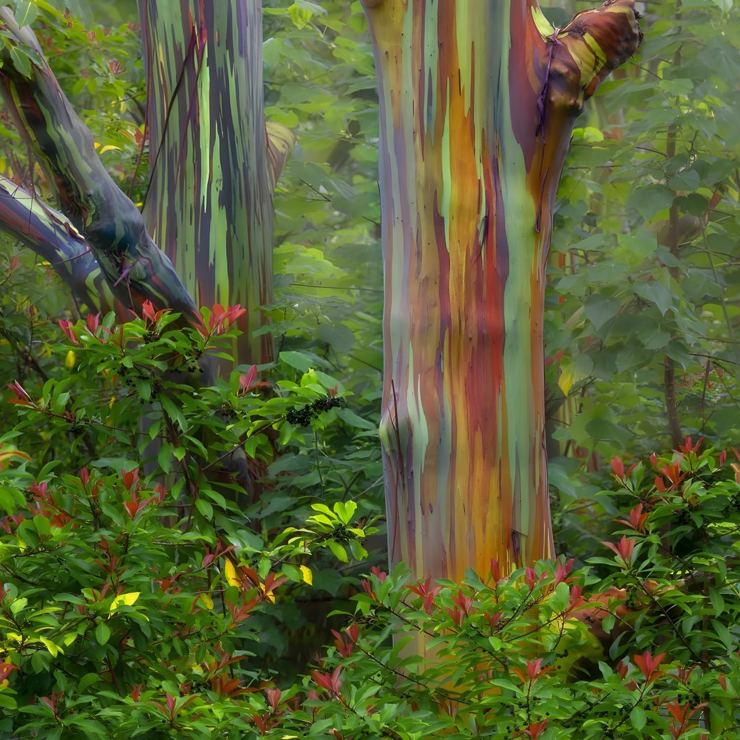 Rainbow Eucalyptus Tree Live Plant in 2.5 Inch Pot | Vibrant Multi-Colored Trunk with Upright Growth | Ideal for Outdoor Gardens, Terraces & Tropical Landscaping