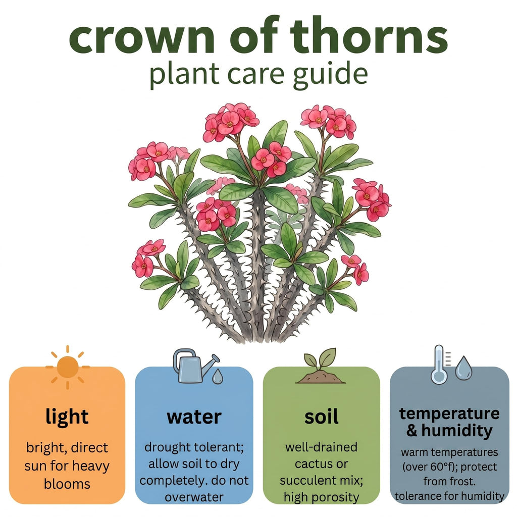 2-Plant Set Pink Euphorbia Milii Live Plant | Crown of Thorns Houseplant | 4 to 8 Inch Tall, Easy to Grow Indoor or Outdoor Decorative Plant, Home Office, Patio Garden