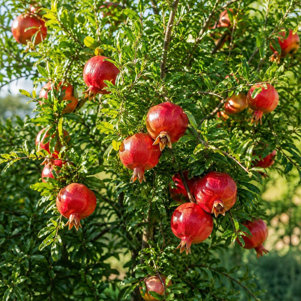 Pomegranate Tree in 3 Gallon Pot, 2-3 Ft Tall, Live Pomegranate Farfianka Plant, Cold Hardy Tree for Outdoor Growing (No Ship to CA,HI,AK)