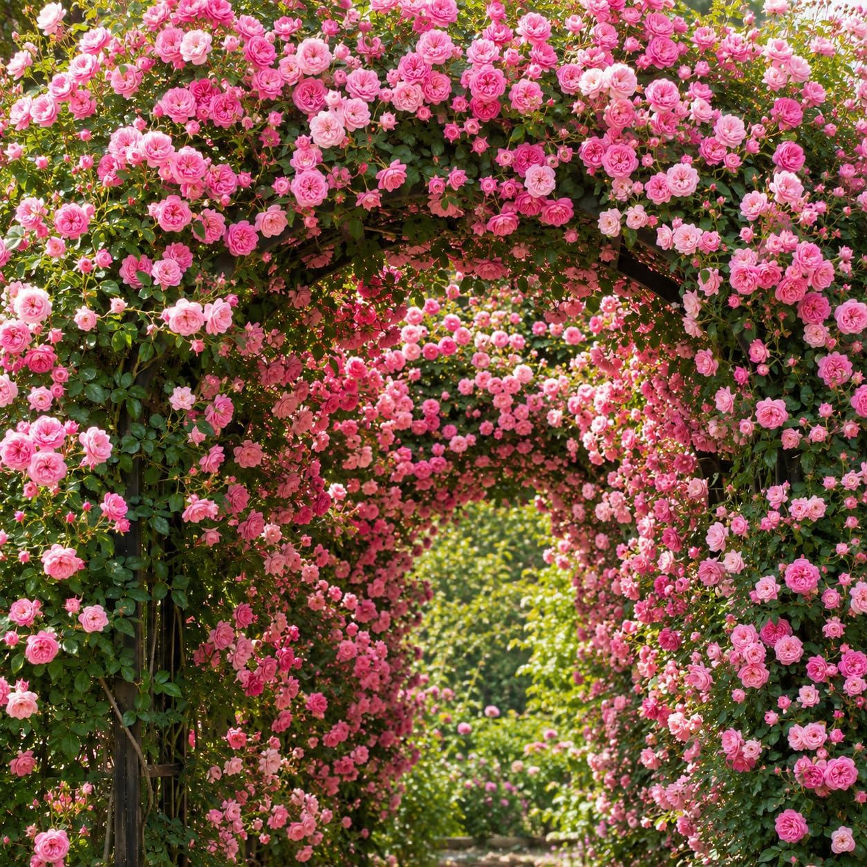 Pink Climbing Roses Live Plant 10-14" Tall in Large Pot, Heirloom Climbing Rose Bush, Fragrant High-Yielding Perennial Flowering Vine for Trellis & Fence