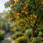 Persimmon Tree Live Plant | Quart Size Pot | Low Maintenance Deciduous Flowering Tree | Robust Established Plant for Home Garden