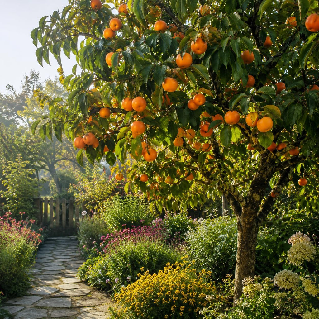 2 Persimmon Tree Live Plants in Quart Pot | Cold-Hardy North American Native Fruit Tree | Ready to Plant Tree for Backyard and Landscape