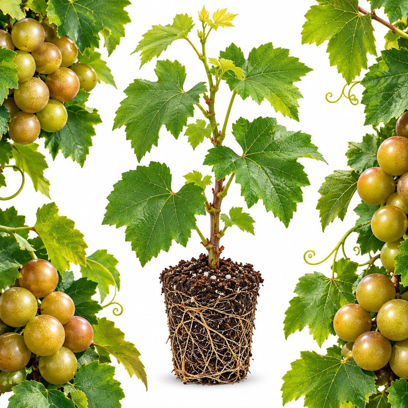 Bronze Muscadine Grape Vines Live Plants, 3-6" Tall Muscadine Grape Plant