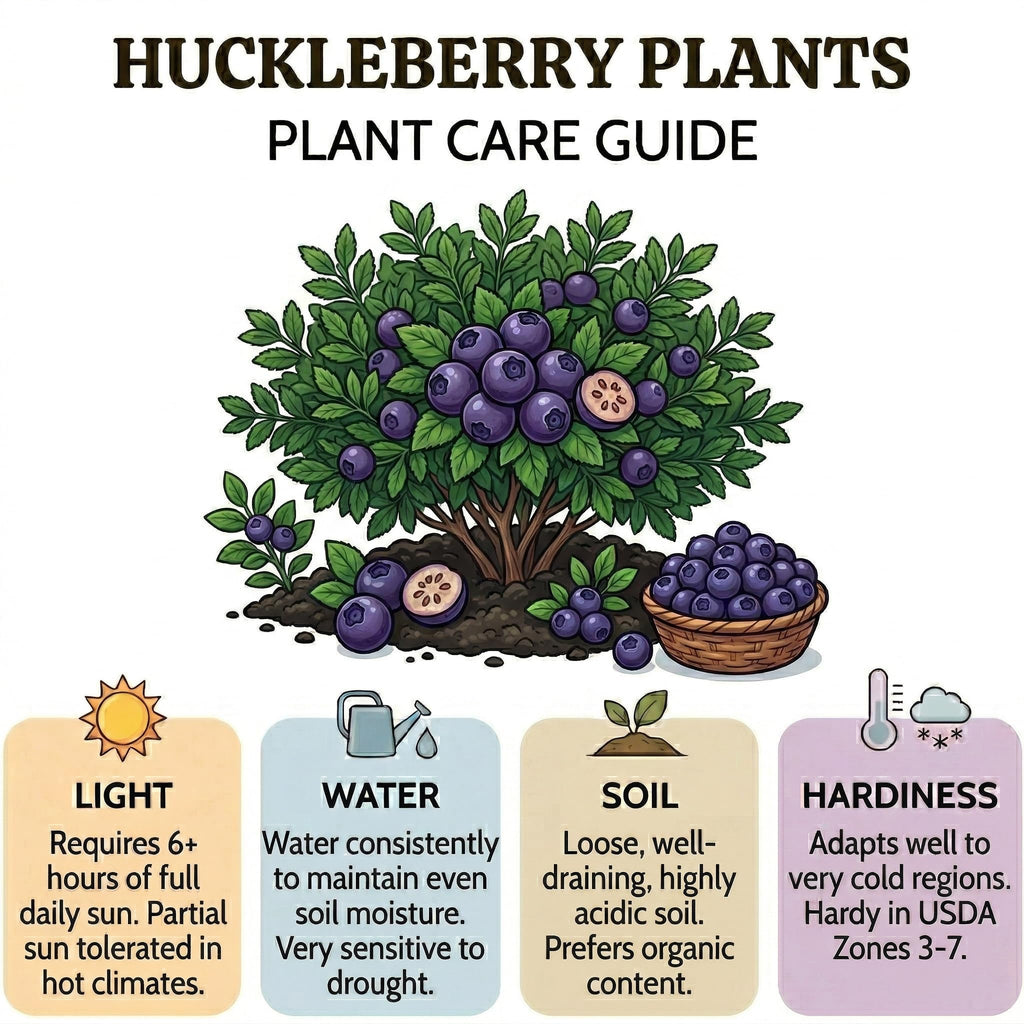 2 Large Huckleberry Plants Live for Planting in Pot, Easy to Grow, Cold-Hardy Native Deciduous Shrub, Well-Rooted Small Starter Plants for Home Garden