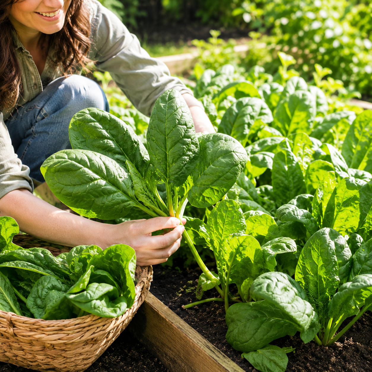 200 Pcs Noble Giant Spinach Seeds for Planting, Non GMO, Heirloom Spinach Vegetable Seeds, Fast Growing, Ideal for Home Gardens