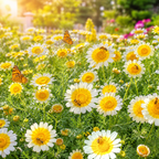 1500 Garland Daisy Seeds, Heirloom, Easy to Grow, Non-GMO Fast Growing Crown Daisy, Prolific Cut-and-Come-Again Edible Flower Bush, for Pots and Veggie Patches