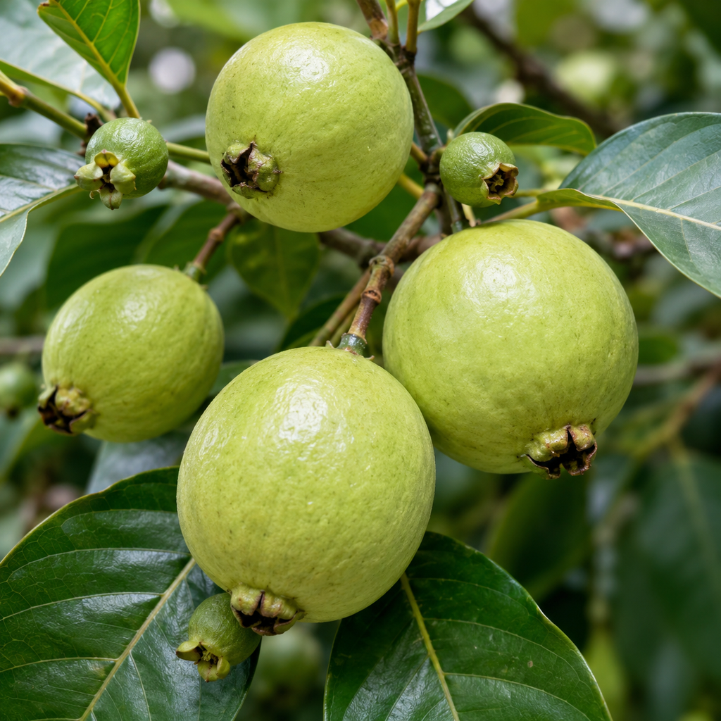 Guava Tree Live Plant - Thai White Guava, 2-3 Feet Size, 3 Gallon Pot, Well-Rooted Tropical Tree, Low Maintenance Fruit Trees for Outdoor Planting (No Ship to CA, HI, AK)