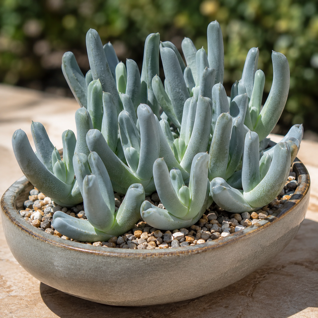 Lobster Claw Succulent - Cheiridopsis Candidissima Live Plant in 4-Inch Pot | Unique Silver-Green Rosette for Indoor Home and Office Decor