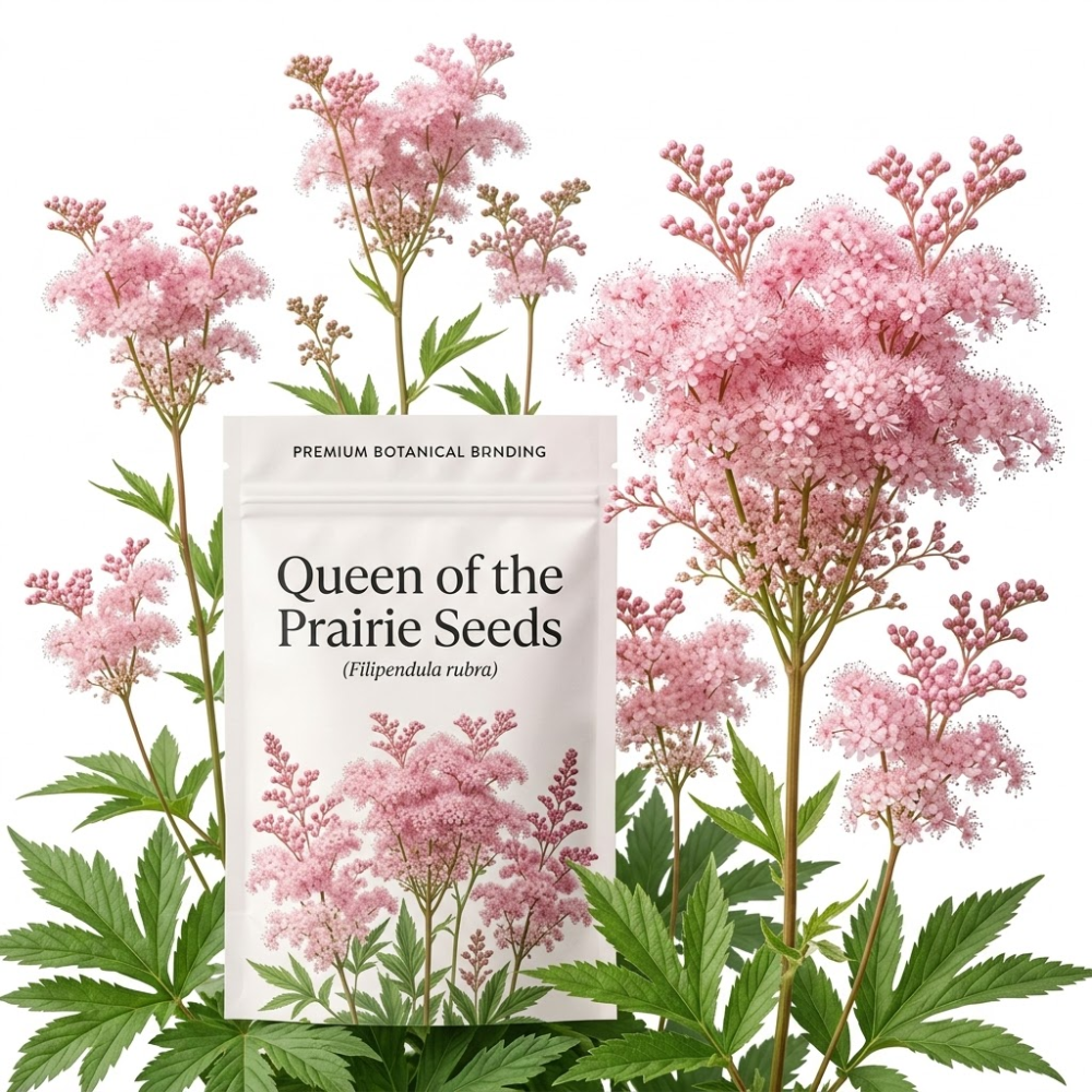 50 Pcs Queen of the Prairie Seeds, High Germination Perennial Flowers for Planting, Low Maintenance Striking Pink Blooms for Sunlit Gardens
