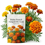 900 Pcs Petite Marigold Seeds, Non-GMO Heirloom Flowers for Patios, Vigorous Growth Delivering Spectacular Warm Color Mix