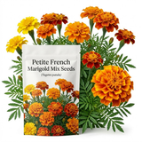 900 Pcs Petite Marigold Seeds, Non-GMO Heirloom Flowers for Patios, Vigorous Growth Delivering Spectacular Warm Color Mix